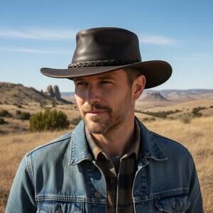 The Original Rouge Overlander Size Large Hat Safari Australia Brown Leather